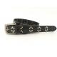 Genuine Leather Womens Studded Belt Silver Buckle Color FK11925 For Young Lady