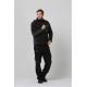 Hidden Zipper Cold Weather Workwear , Mens Black Soft Shell Jacket