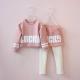 2016 Kid Girl Clothes Pinky Sport Cute Style Clothing Set 2pcs Summer Top +Fashion Legging