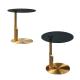 Glimmering Stainless Steel Glass Side Table , Luxury Stainless Steel Leg Table