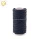 Black 50m 100% Polyester 150D Hand Stitched Leather Flat Wax Thread with Dyed Pattern
