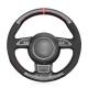 Carbon Suede Steering Wheel Cover for Audi A1 A3 A4 A5 A6 A7 Allroad RS S6 S7 S8 2013-2018