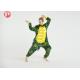 Wholesale Polyester Fluffy Flannel Fleece green African dinosaur Kigurumi onesie pajamas