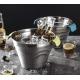 623g Portable custom water pail bar cooler with stand and lid  stainless steel beer ice bucket for hotel