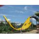 Banana Shape Water Park Slide Multicolour 12 Meters Pendulum Water Slide