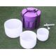 Comfortable  purple carrying bag made of strong fibric with thicked padded inserts for singing bowls