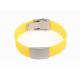 Outdoor Sport ID Bracelet Band Size 220*18mm Yellow Color With Engraving QR Code