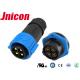 Wire To Wire Circular High Current Waterproof Connectors 3 Pole PPA Material