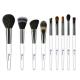 Acrylic Handle Synthetic Hair Crystal Diamond Makeup Brush 9pcs With Case