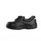 Black Leather Mesh Metal PU Outsole Low Cut Puncture Resistant Construction Work Shoes