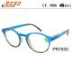 Fashionable reading glasses,made of plastic frame,spring hinge, suitable for men and women