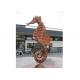 Large Decorative Corten Steel Sculpture Metal Animal Seahorse Sculpture