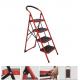 CE Red 130cm 4 Rungs Steel Step Ladder