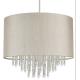 450*230mm Oversized Drum Easy Fit Pendant Shade With Acrylic Beads