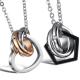 New Fashion Tagor Jewelry 316L Stainless Steel couple Pendant Necklace TYGN133