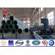 800Dan Galvanized Steel Tubular Pole 14m For Transmission Line Project , 10kv~550kv Power
