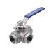 Q14 15F Three Way Industrial Floating Ball Valve Made Of SS304 316 For Household Usage
