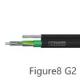 GYTC8S Fiber Optic Cable  4 6 12 48 96 core G652D PE jacket aerial Outdoor Loose Tube Self Support internet construction