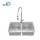 Stainless Steel Corner Sink Quality Control Procedure Double Bowl Handmade House