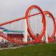Thrilling Amusement Park Roller Coaster , Five Rings Funny Roller Coaster