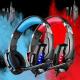 GlobalCrown G9000 Stereo Gaming Headset Over Ear Headphones with Noise Cancelling Mic LED Lights
