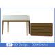 Simple Wood Matte Brown Jewelry Showcase Display Mirror S / S + Brown Color