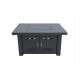 Factory price square black real flame gas fireplace stove LPG NPG outdoor fire pit