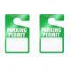 Green Parking Permit PVC Hang Tag Waterproof Durable Tag for Car