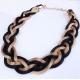 Personality exaggerated retro metal layer winding twist prepare short necklace
