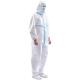 Hospital Disposable Ppe Gowns Medical Coveralls White With Blue Tape