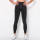 Super-high waist row button abdominal fitness pants women wear row button body yoga pants tight stretch running pants