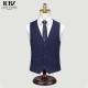 Dark Blue Single-Breasted Suit Vest for Professional Formal Occasions and Weddings