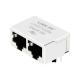 Amphenol 10118061-5001010LF Compatible LINK-PPLPJEF102DNL Tab Down Without LED 1X2 Port Modular Jack without Integrated Magnetics