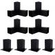 Metal Type Carbon Steel 3 Arm Pergola Corner Bracket for 4x4 Wood Posts 2 Pack in Black