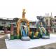 Playground Jungle Theme Inflatable Amusement Park Jumping Castle With Slide