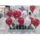 Decorative Standing Fiberglass Balloons With Spot Pattern For Shopping Center