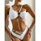 Durable Swimming Suits Bikini Special Fabric Underwire Bathing Suits Split Tight