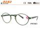 2018 new design round  reading glasses plastic hinge ,made of PC frame,suitable for women and men