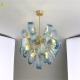 Blue Finish LED Lightsource end Art Shiny Light Luxury Modern Design Glass Pendant Light