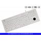 White IP68 Super Slim USB Silicone Keyboard With On / Off Switch