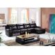 home leather corner sofa furniture with 1 unit recliner Foshan factory