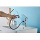 Single Hole Silver electroplate above Counter Copper Pull Faucet