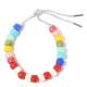 OEM 6*8mm Forte Beads Bracelet , Handmade Rainbow Friendship Stone Bracelet