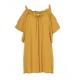 Yellow Color Ladies Stylish Women'S Blouses With Off Shoulder Frill Sleeve