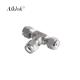 3000 Psi Stainless Steel Threaded Pipe Fittings AFK-1/4 3/8 1/2 3/4 Union Tee For Gas