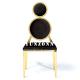 Elegant Velvet Upholstered Banquet Chairs with Gold Accents