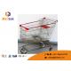 Large Supermarket Shopping Trolley American Type With Flat Tube Foot