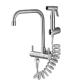 Single Hole Basin Sink Mixer Taps Stainless Steel Shattaf Spray for Wall Installation
