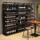 Electroplate Stainless Steel Wine Display Cabinet OEM Metal Wine Racks Free Standing