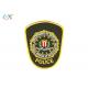 Embroidered Iron On Fabric Patches , Police Armband Embroidered Patches